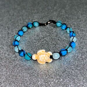 Handmade unique, one of a kind turtle bracelet